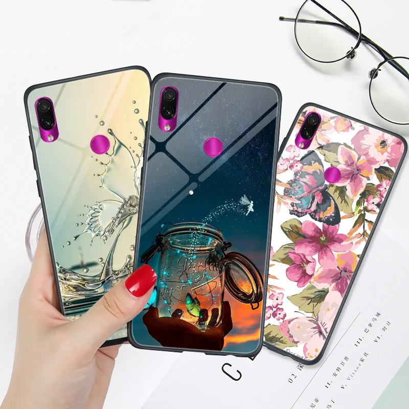 Черный чехол бабочка для Xiaomi Redmi Note 7 7A 8A 6A 8 A Pro жесткий пластиковый из ТПУ 6 5