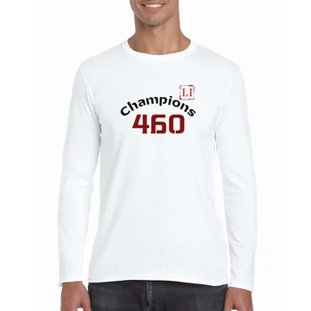 

Fashion pure color men's 100% cotton long sleeve T-shirts male o-neck printing t-shirts champions letters print multicolor