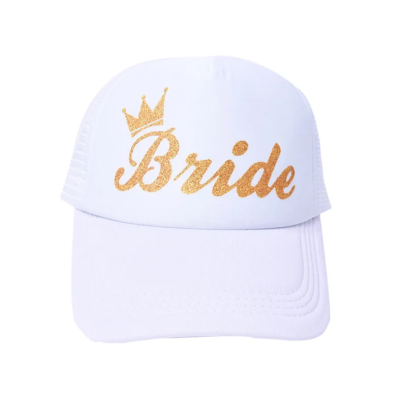Принадлежности для вечеринки-девичника, бейсбольная кепка для невесты, вечерние кепки для девичника, свадебные украшения для невесты на День святого Валентина - Цвет: 880-Gold BRIDE