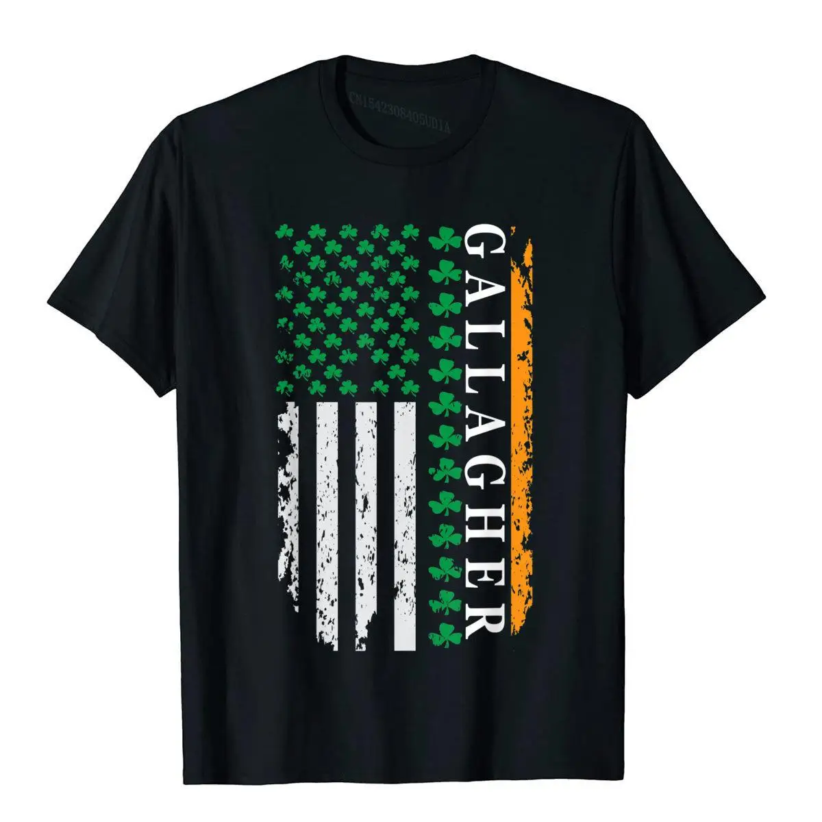 Футболка Shamrock с флагом США День Святого Патрика Галлахер Мужской Топ оверсайз