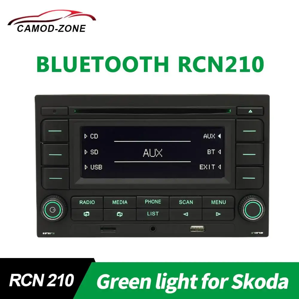 Автомагнитола Green Llight с Bluetooth RCN210 CD плеер 31G 035185 USB MP3 AUX для VW skoda Polo 9N golf jta MK4 passat B5