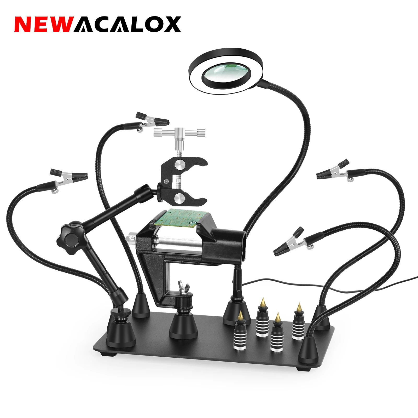 Магнитный держатель для паяльной платы NEWACALOX с вращением на 360 ° пульверизатором