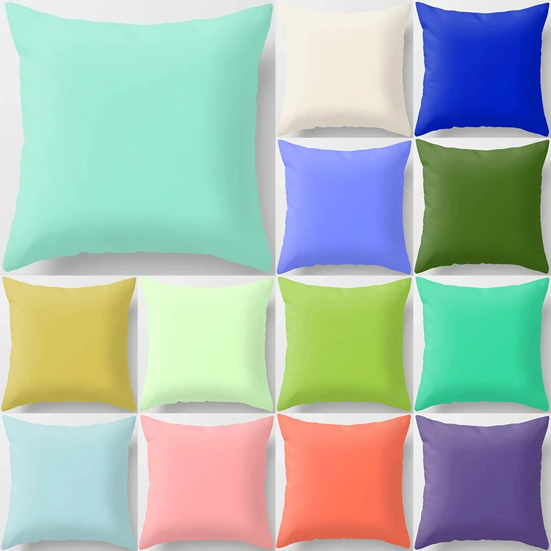 

Solid Color one side print Cushion Cover Polyester Pillowcase 45*45cm Home Decoration Throw Sofa Bed Car Decor PillowCase 40966