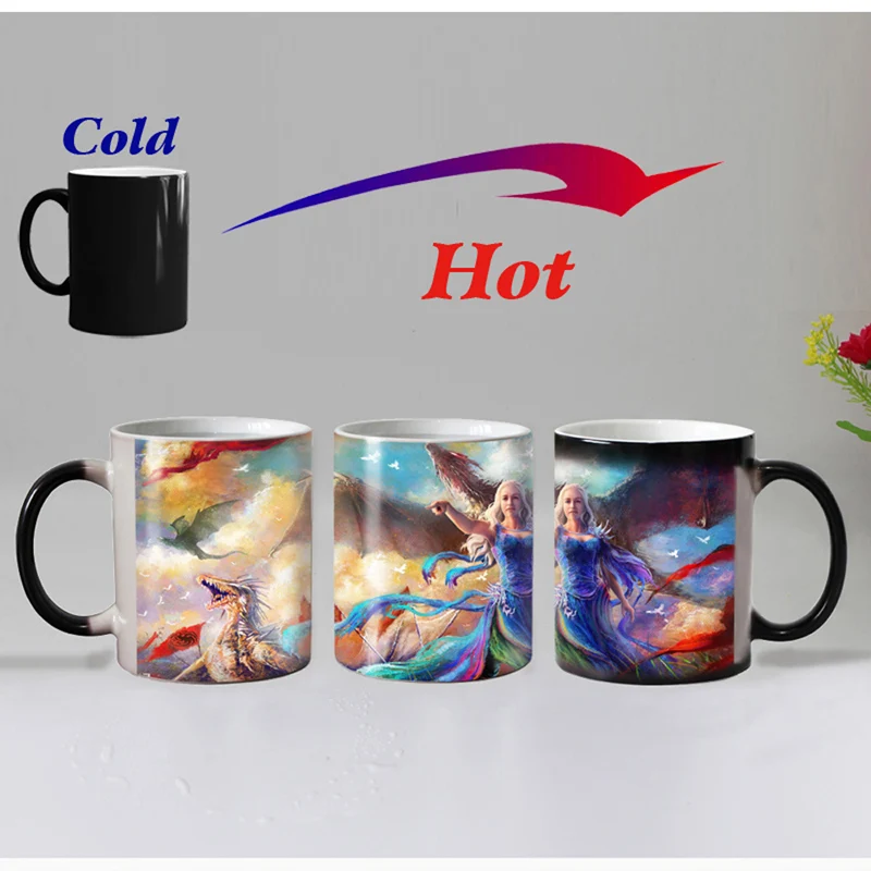 

20 Designs game of thrones Heat sensitive coffee mug ceramic magic Color changing tea cup mugs surprised gift