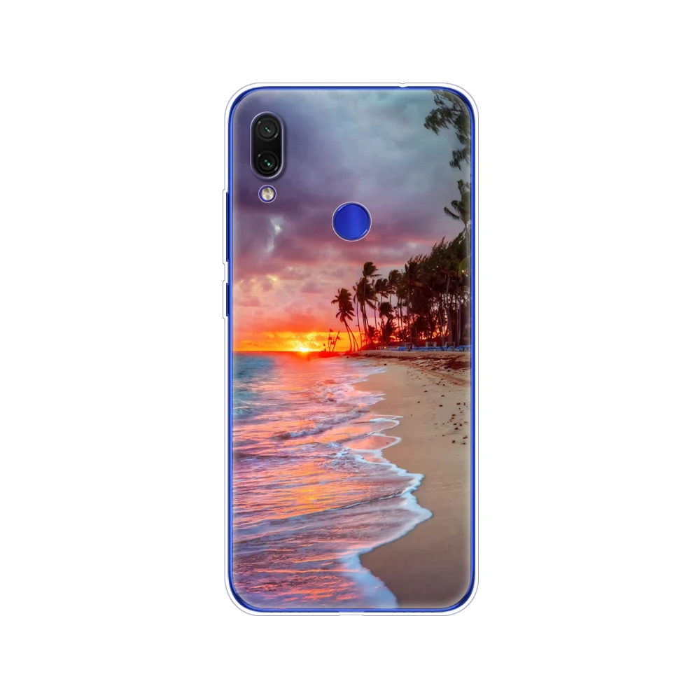 For xiaomi Redmi Note 7 Case Silicone Painting Soft TPU For xiaomi Redmi Note 7 Case 6.3 inch Fundas Coque Redmi NOTE 7 PRO Case cases for xiaomi blue Cases For Xiaomi