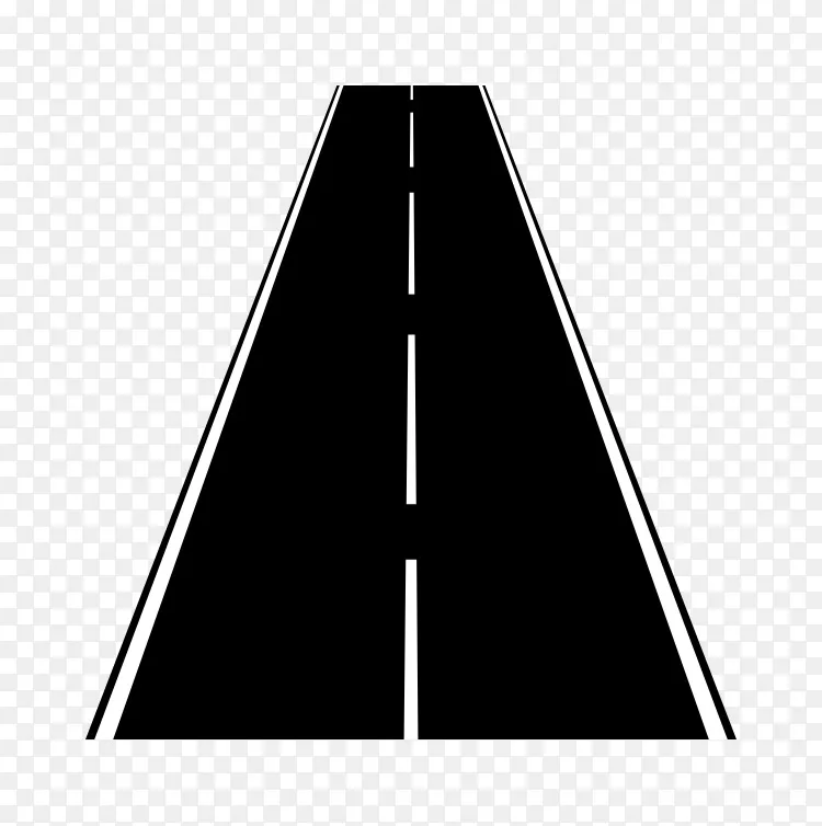 黑白结构三角路png