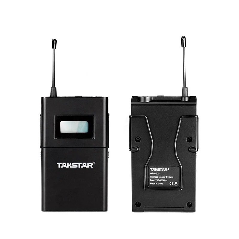 Takstar WPM-200 UHF беспроводной монитор система приемник ЖК-дисплей 6 выбираемых каналов 50 м передача с внутриканальной гарнитурой