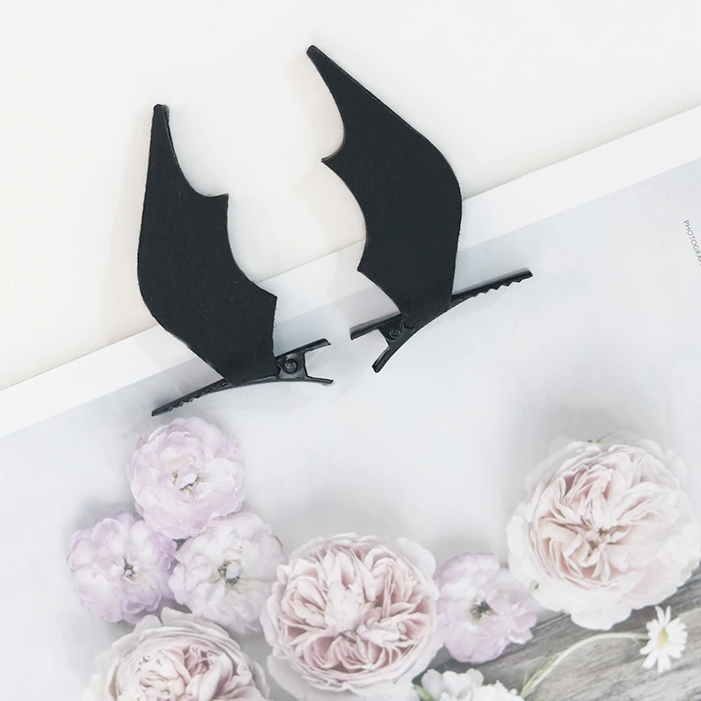 1Pair Devil Hairgrips Bat Hair Clips Wings Bat Hairpins Dress-up Costume Halloween Cosplay Party Hair Accessories hair clips,hair accessories