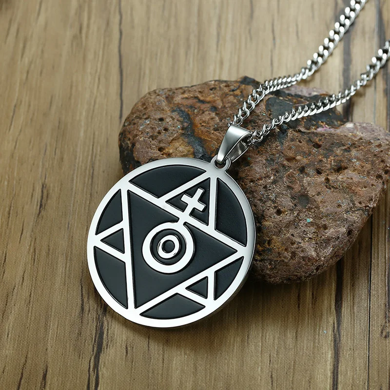 

Cross David Star Necklace Men's Amulet Pendant Spiritual Vantage Jewelry 24inch Chains