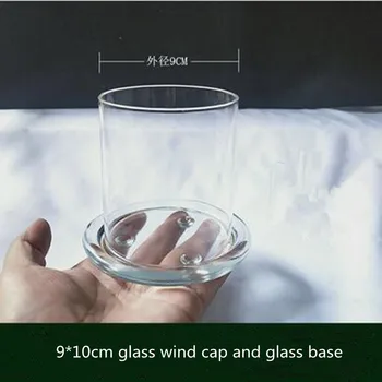 

9*10cm Glass Aromatherapy Wind Cap Home Wedding Decoration Diameter=9cm Height=10cm Glass Dome Candle Wind Cover