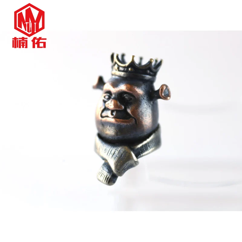 1 шт. Monster Shrek Ретро Медные Оксидные EDC бусы на веревочке зонтик веревка шнур шнурки
