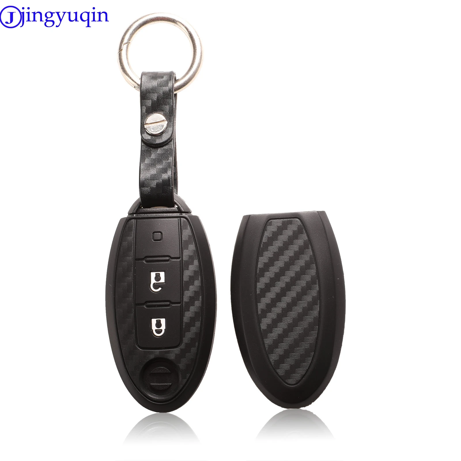Premium Carbon Silicone Car Key Protector Cover