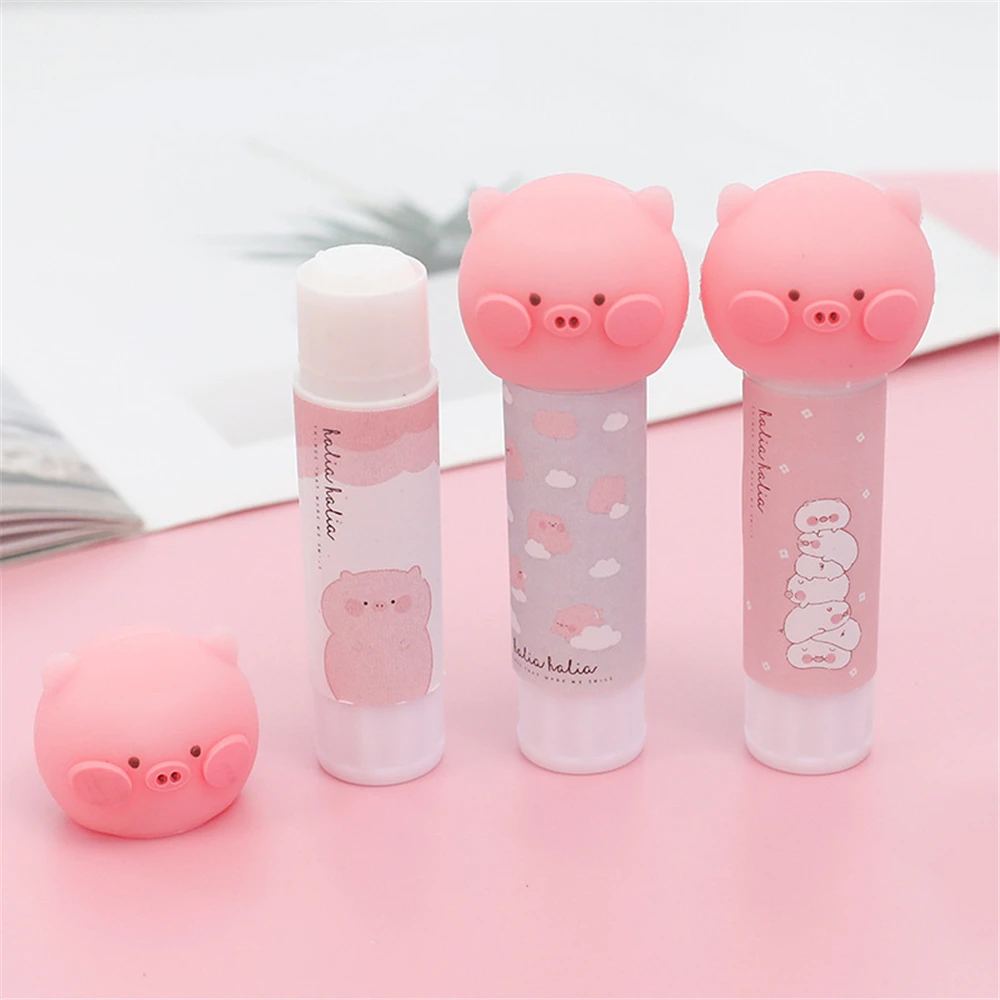 

1 Pcs Pig Solid Strong Adhesive Glue Stick for Students Stationery Solid Glue High Viscosity School Supplies