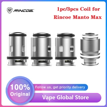 

3pcs/1pc Original Rincoe Manto Max Coil Mesh Coil / RBA Coil for Rincoe Manto Max Kit E-cig Vape Coil Head 0.3ohm/0.2ohm/0.15ohm