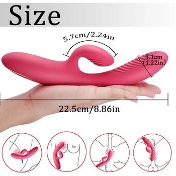 Russia Send10 Modes Rabbit Vibrator Heating G Spot Dildo Vibrator Clit Stimulator Female Masturbation Adults Sex Toys for Women 3
