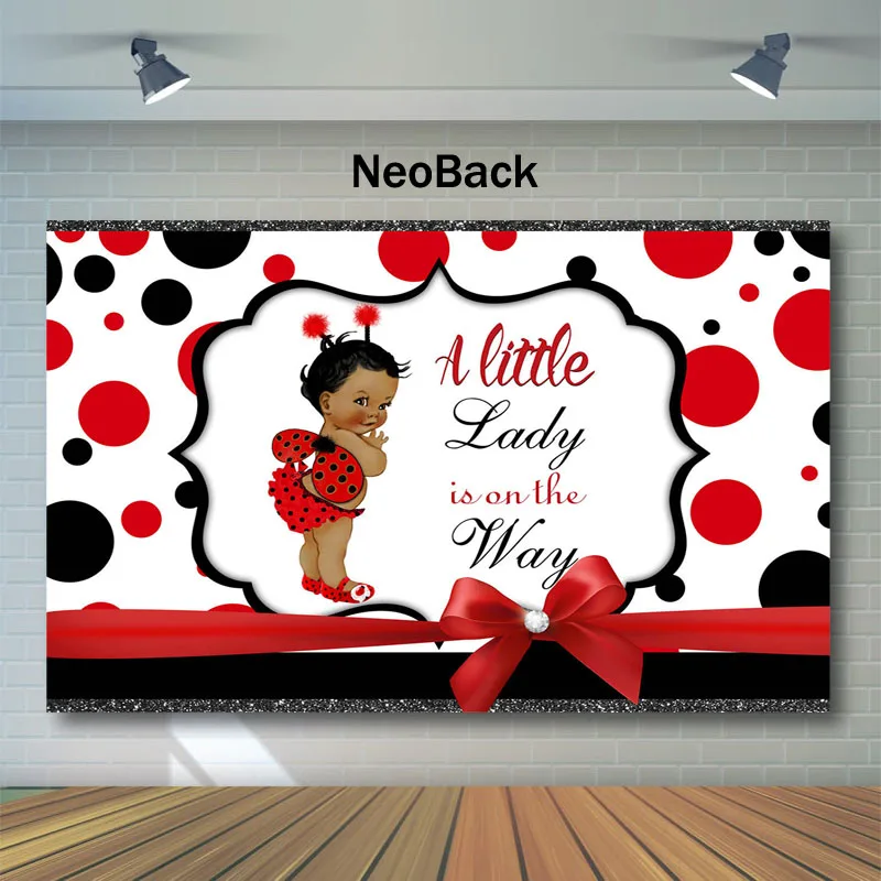 ladybug baby shower backdrop