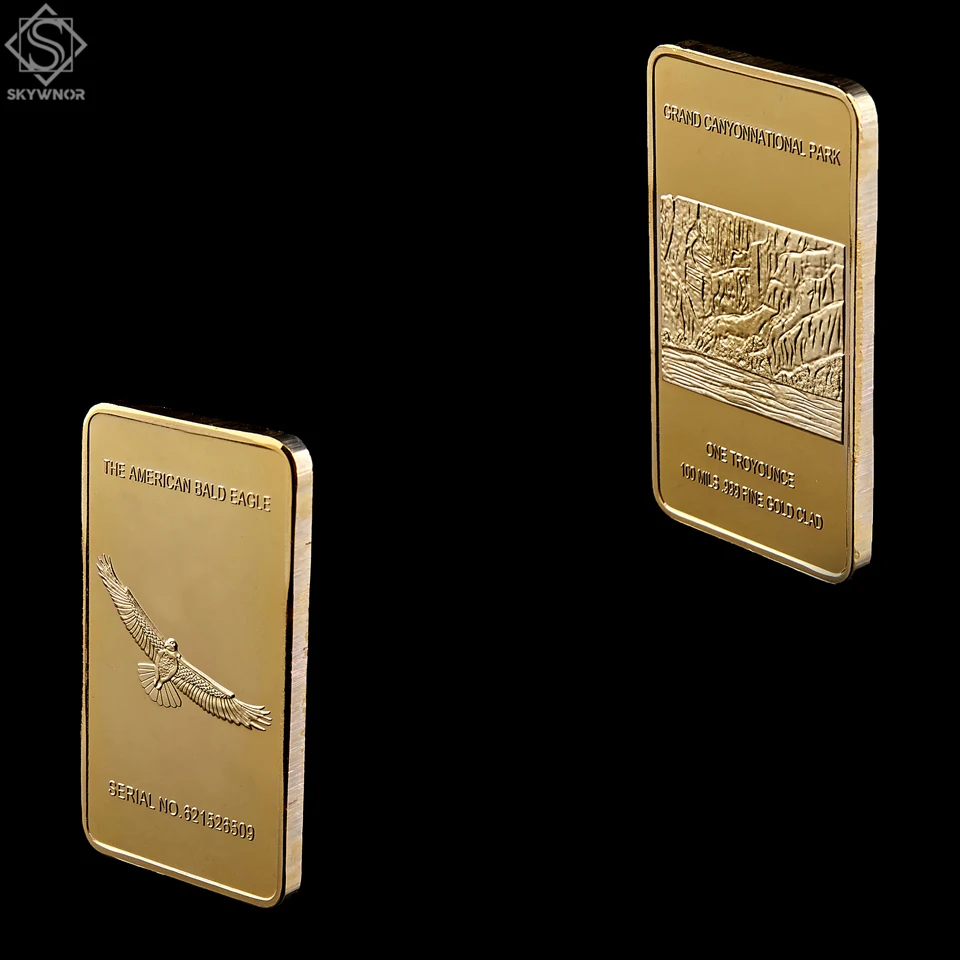 The American Bald Eagle Fine Gold Bullion Bar One Troy Ounce 100 Mills .999  Fine Gold Clad Grand Canyon National Park - Non-currency Coins - AliExpress
