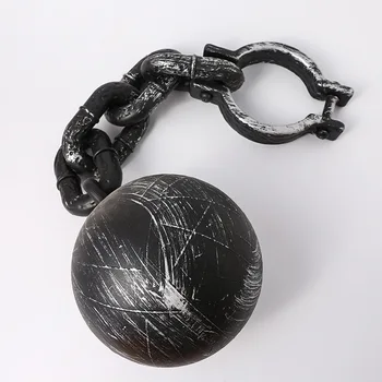 

Halloween Articles Prisoners COS Performance Props Footcuff Leg Lock Anklet Hand Chains Anklet Plastic Ball Props