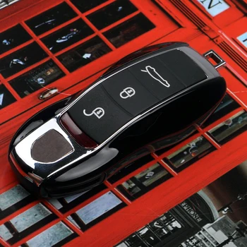 

Front and back all-inclusive protection ABS Car key case For Porsche/Carrera 2012 2013 2014 keyfob 3 Buttons key Housekeeper