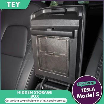 

For Tesla model 3 2017- 2020 cars Armrest box cover storage box Hidden transparent storage box for tesla model three accessories