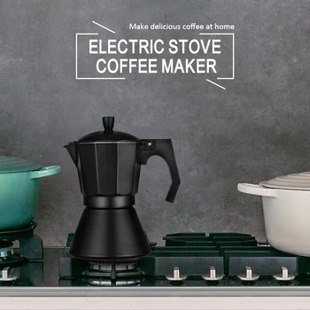 

Aluminum Italian Mocha Coffee Pot Home Electromagnetic Coffee Machine Italian Drip Pot Pour Over Coffee Maker Turkish Coffee Pot