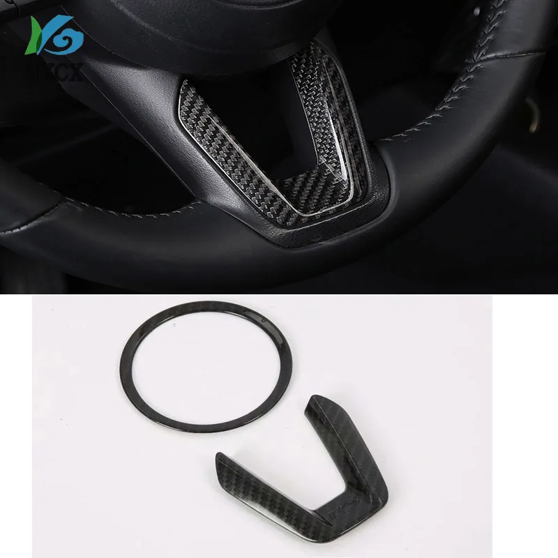 Car Steering Wheel Covers Trim Sticker For Mazda 2 Demio 3 6 CX-3 CX-5 CX5 CX 5 CX8 CX-9 Axela ATENZA 2017 2018 2019 Accessories |