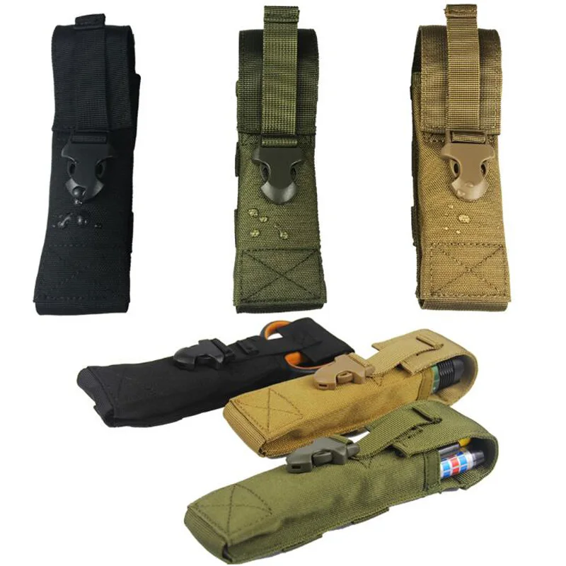 

Military Molle Flashlight Pouches Tactical Magazine Pouch Bags Pack Airsoft Flashlight Holder Case for Outdoor Hunting Camping