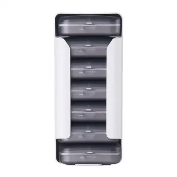 

1 Set 28 Grids Pill Case Box For Health Care Portable Medical Storage Box Drawer Style 7 Layers Pill Organizer Container