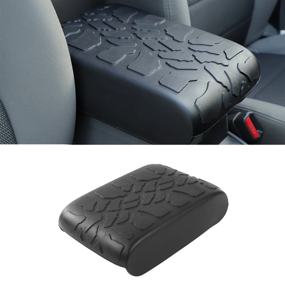 

Center Console Armrest Pad Cover for Jeep Wrangler JK 2007 2008 2009 2010 Car Interior Accessories Rubber Black 1pcs Car Styling