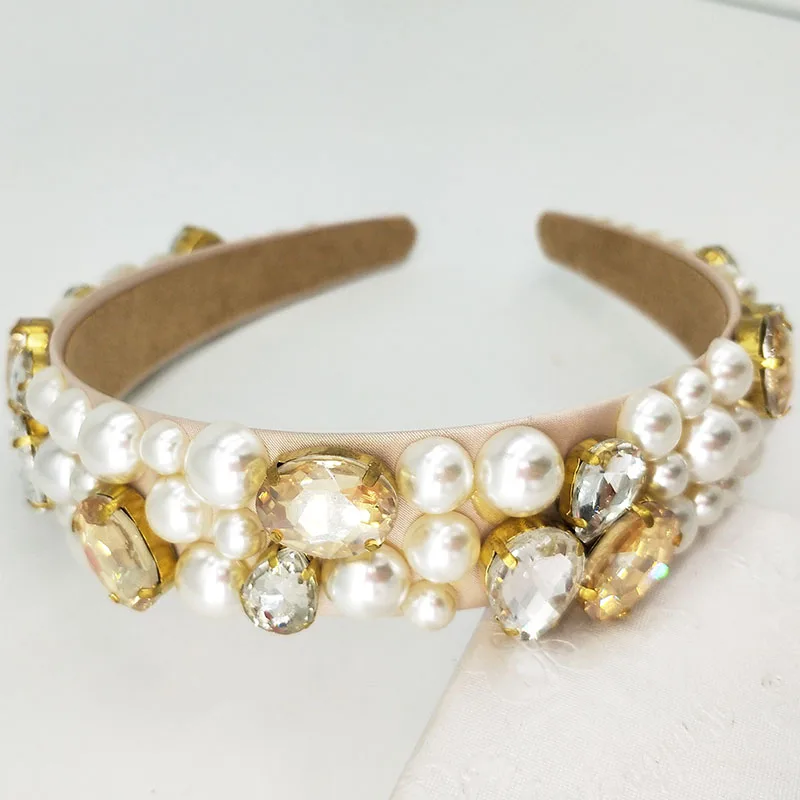 Billige Braut Blume Haar Reben Perle Hochzeit Kämme Tiara Kristall Kopfstück für Braut Perlen Braut Kopfschmuck für Frauen Schmuck