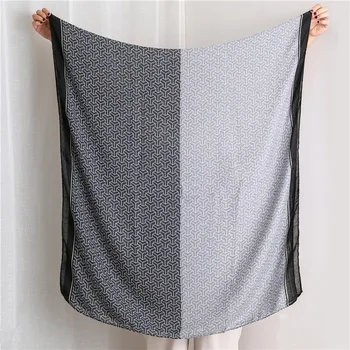 

New Lady cotton material scarf 2020 Autumn and winter Luxury brand Cotton silk scarves women's Print beach Fashion quality shawl
