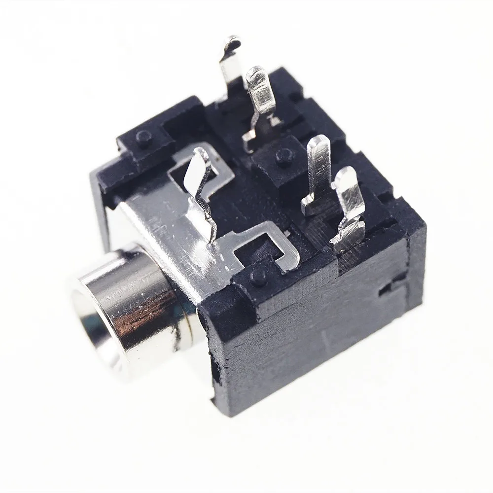10pcs Audio Jack 3.5mm 5 Pin 3 Poles Trs Stereo Socket Internal 2