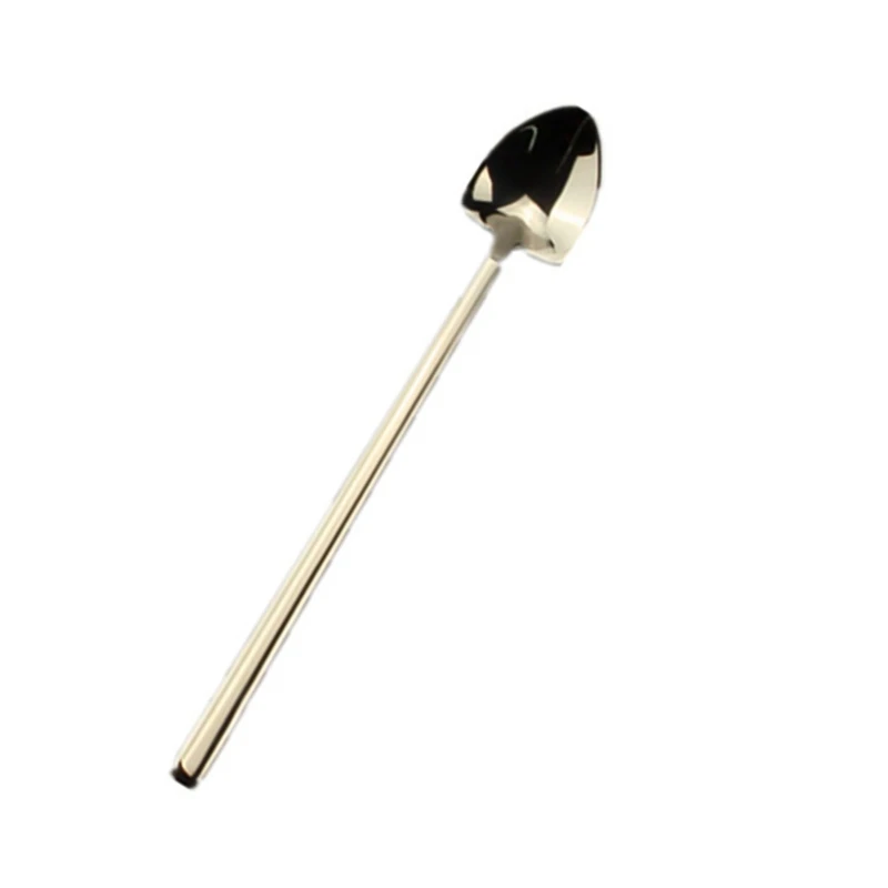 Stainless Steel Coffee& Tea Spoon With Long Handle Kitchen Colourful Coffee Scoops Mixing Spoons Ice Cream Dessert Tea Spoon