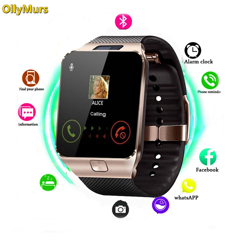 

Smart Watch Dz09 Smart Clock Support Tf Sim Camera Men Women Sport Bluetooth Wristwatch For Samsung Huawei Xiaomi Android Phone