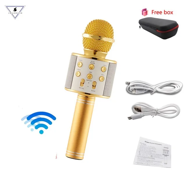 Bluetooth Portable Wireless Kondensor Mikrofon Genggam Built In Speaker Karaoke Mic Kompatibel Dengan Pc Ipad Iphone Smartphone Mikrofon Aliexpress