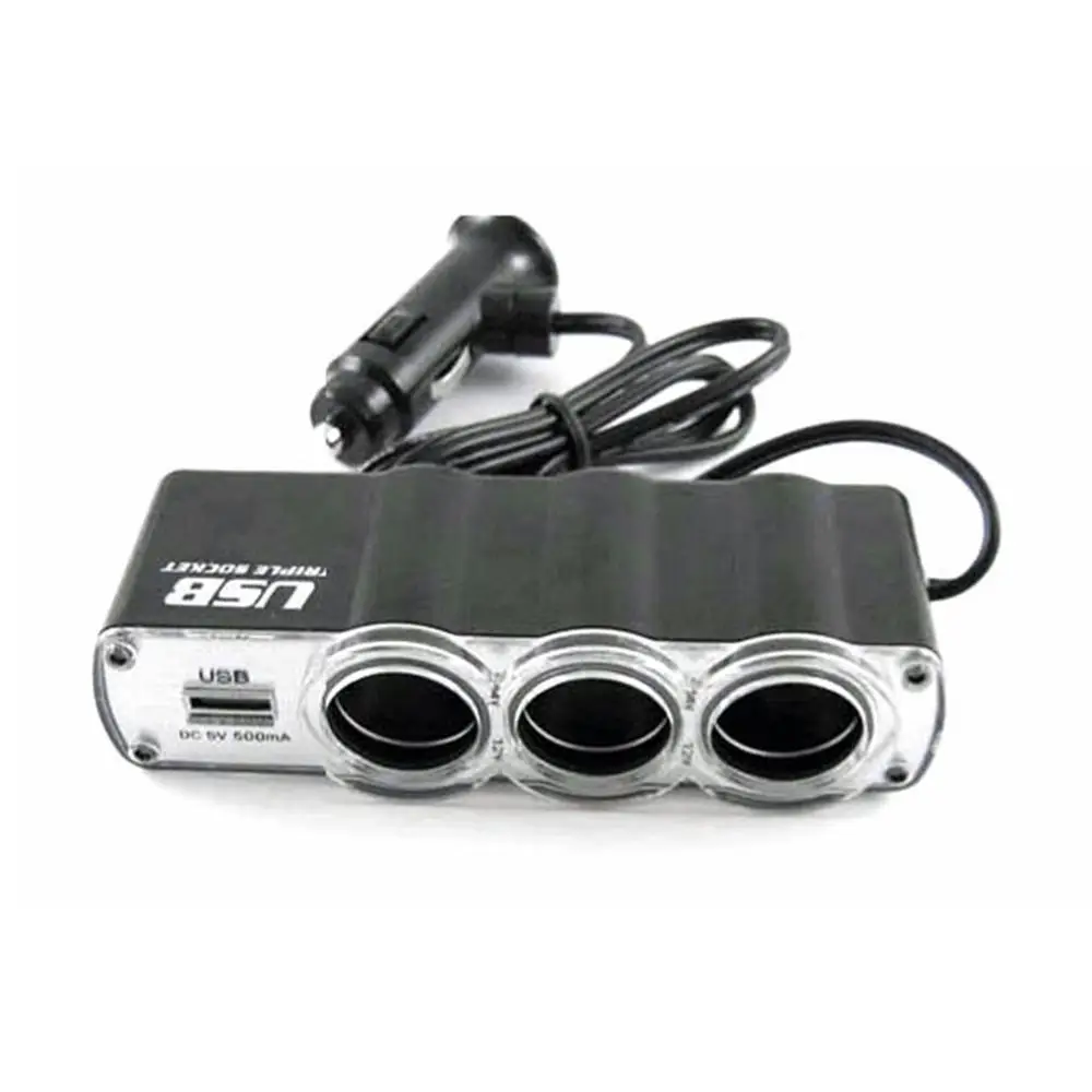 Автомобильный Usb прикуриватель один на три Usb автомобильного прикуривателя интегрированный дизайн 1 отверстие до 3 отверстия мульти-конвертер с отверстиями