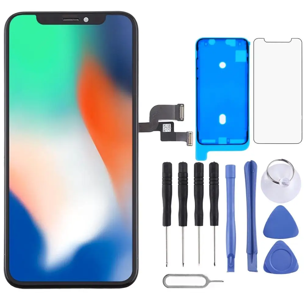 Жесткий ЖК-экран с органическим светодиодом и дигитайзер в сборе для iPhone X |