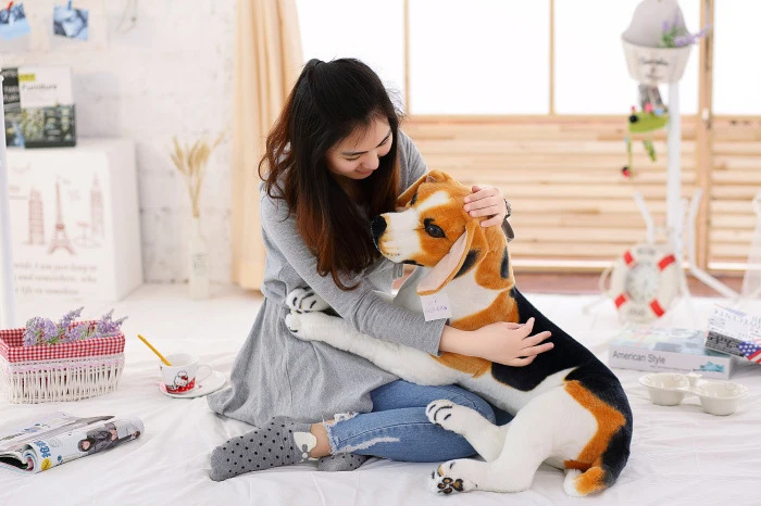 1 шт. 30-90 см мягкие животные плюшевые Beagle Реалистичная игрушечная собака гигантская собака игрушка Реалистичная декорация для дома с животными Детские игрушки подарок для детей