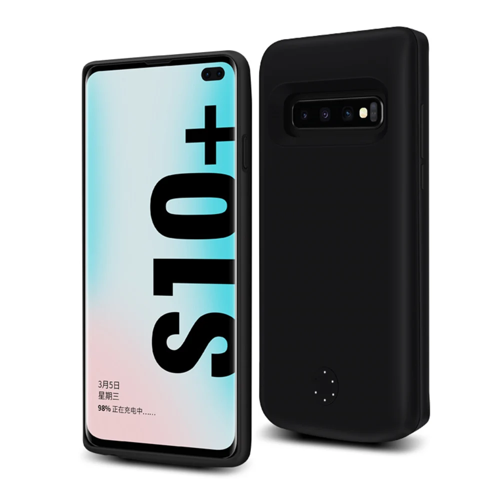 S10 Plus Black Батарея Зарядное устройство чехол из мягкого ТПУ для зарядки телефона Мощность крышка Батарея чехол для samsung Galaxy S10/S10E/S10 плюс - Цвет: S10 Plus Black