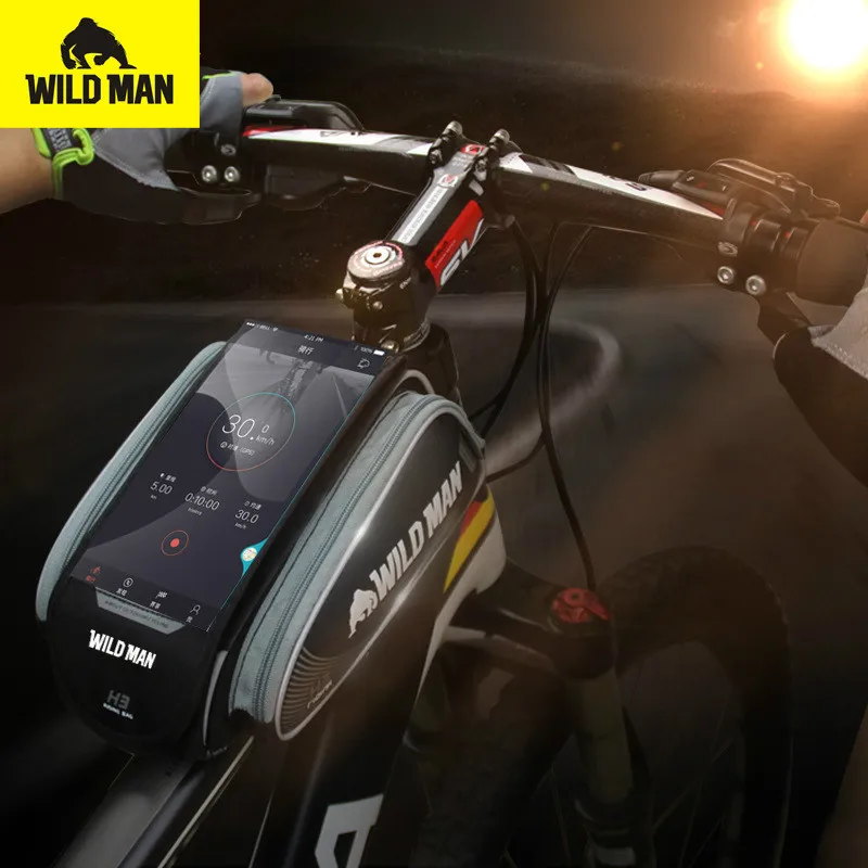 

Bicycle Bag Waterproof 6.2 inch Touch Screen Mobile Phone Bag Cycling Front Top Tube Frame Bag Cellphone Bag Bike Accessory