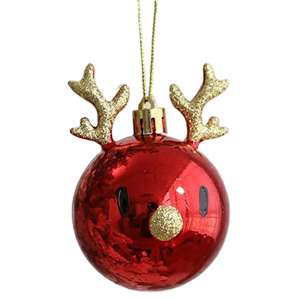 Christmas Balls Ornaments 2PCS/SET Bauble Pendant Elk Hanging Balls