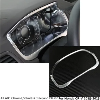 

For Honda CRV CR-V 2015 2016 ABS Chrome Garnish Detector Trim Dashboard Meter Instrument Panel Gauge Frame 1pcs