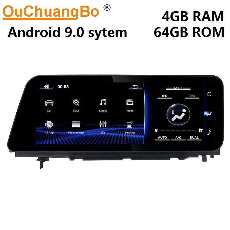 Ouchuangbo Радио Аудио плеер для RX RX200 RX350 RX450 2016-2018 с 12 3 дюймовым android 9 0 gps правое