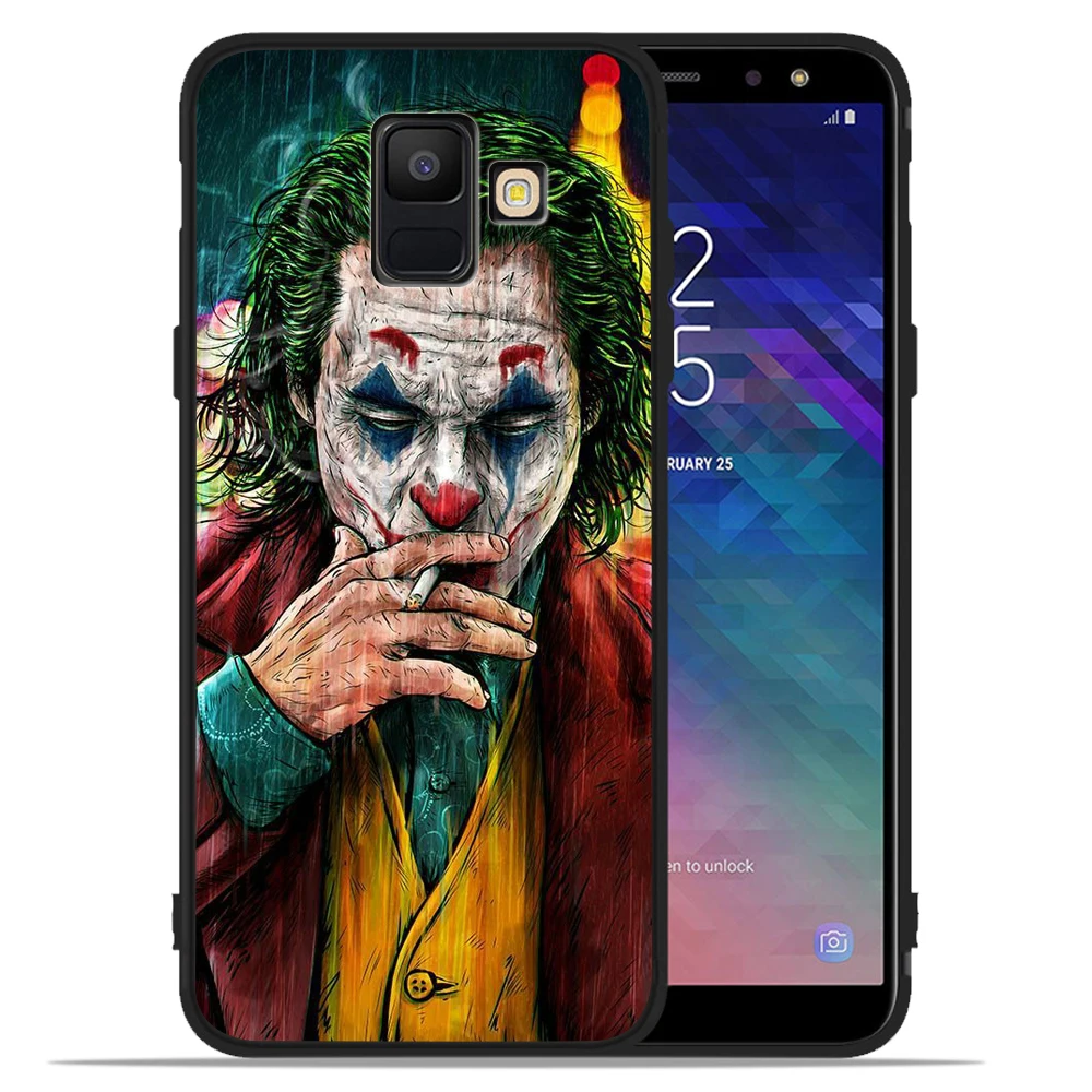 Джокер клоун плохой человек чехол для телефона для samsung Galaxy J8 J2 J4 J6 Plus J3 J5 J7 черный чехол Etui