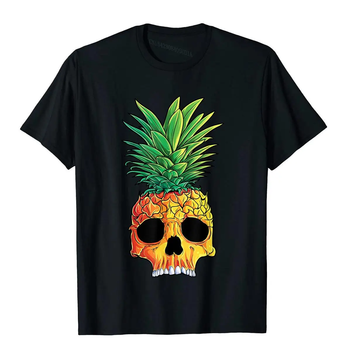 

Pineapple Skull T Shirt Aloha Beaches Hawaiian Hawaii Goth Slim Fit Tees Cotton Men T Shirt Group Dominant