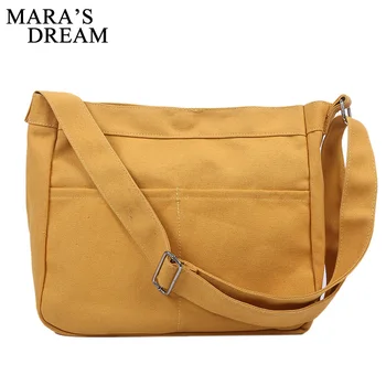 

Mara's Dream 2020 New Solid Color Harajuku Canvas Shoulder Bag Female Port Style Minimalist Large-capacity Shopping Bag