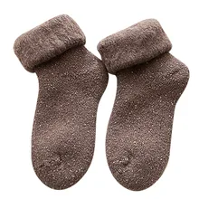 Русские суперплотные однотонные носки, шерстяные носки с изображением кролика, противоскользящие носки для холодного снега, зимние забавные счастливые носки, женские носки