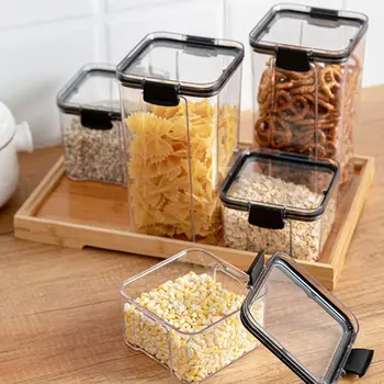 

Transparent Food Grain Storage Box Large Capacity Tea Leaf Bean Container for Home Kitchen Accessories