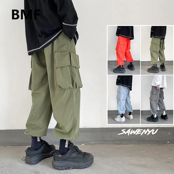 

2020 Couple Pants Fashion Korean Style Harem Pants Kpop Cargo Pants Hip Hop Sweatpants Army Green Harajuku Joggers Streetwear