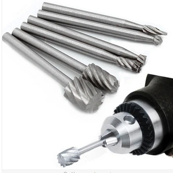 

6Pcs/10Pcs/20Pcs Routing Drill Bits Set High Carbon Steel Rotary Burrs Tools Wood Stone Metal Root Carving Milling Cutter